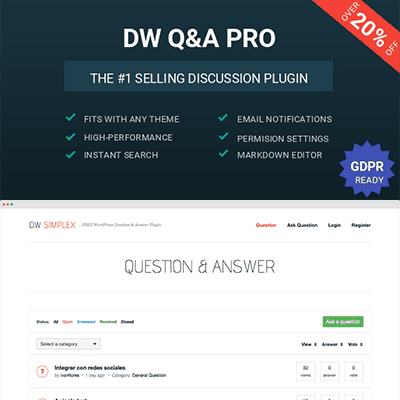 DW Question &#038; Answer Pro – WordPress Plugin