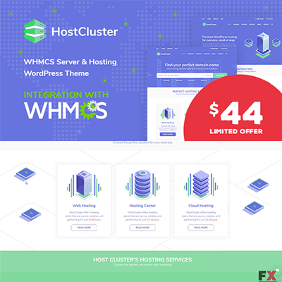 HostCluster – WHMCS Server &#038; Hosting WordPress Theme