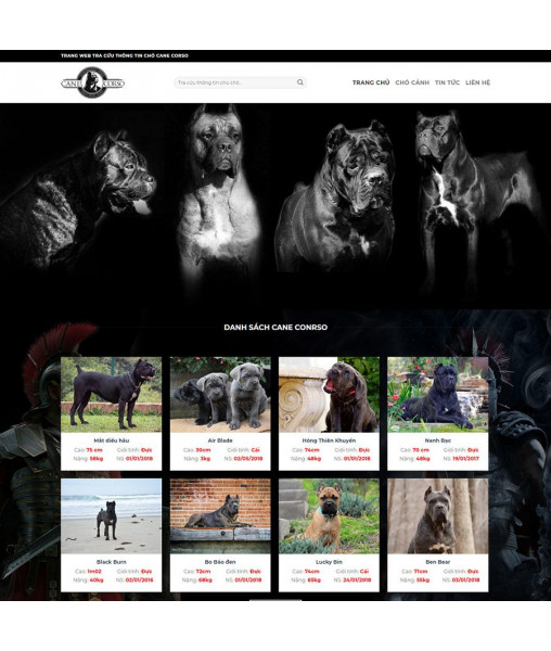 Theme wordpress bán chó săn