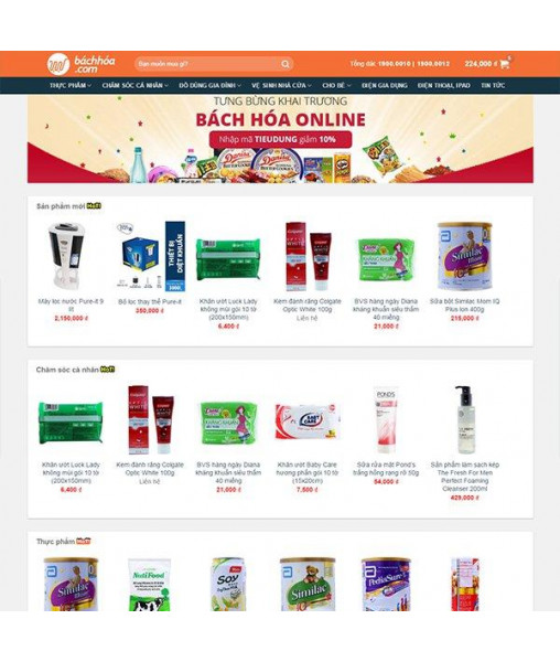 Theme wordpress bán tạp hóa