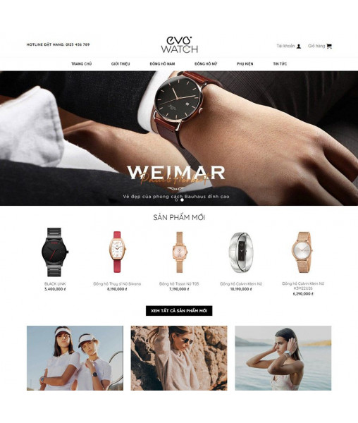Theme wordpress Flatsome bán đồng hồ