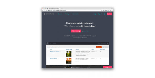 Admin Columns Pro WordPress Plugin