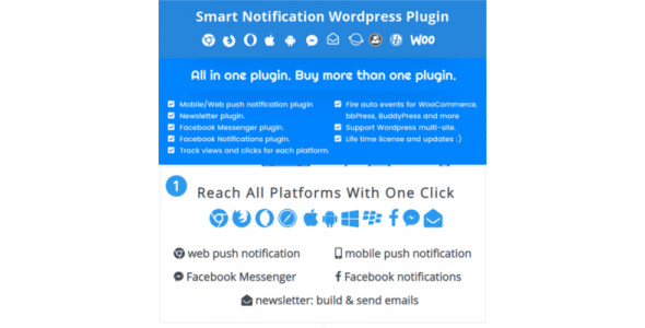 Smart Notification WordPress Plugin Web &#038; Mobile Push, FB Messenger, FB Notifications &#038; Newsletter