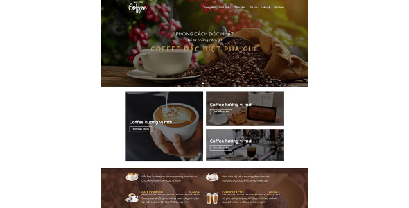 Theme wordpress bán cà phê 01