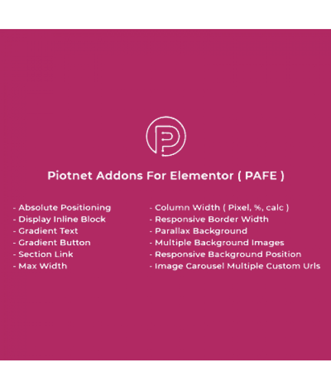 Piotnet Addons For Elementor Pro
