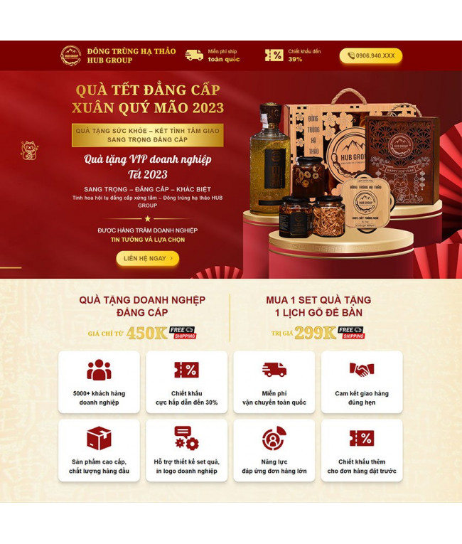 Theme WordPress landing page đông trùng hạ thảo