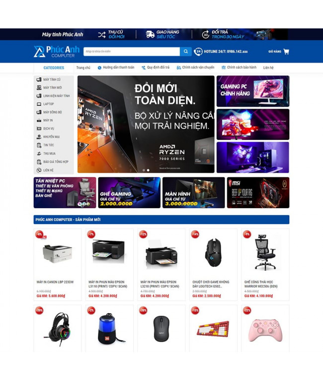 Theme WordPress bán máy tính 04