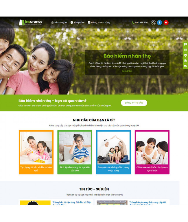 Theme wordpress Công ty bảo hiểm