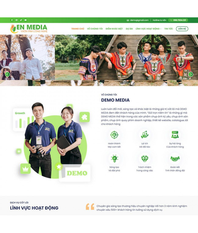 Theme wordpress công ty marketing , media
