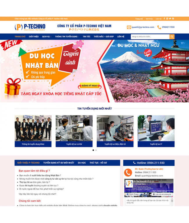 Theme wordpress công ty xuất khẩu lao động