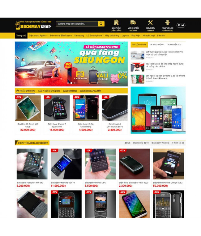 Theme wordpress shop điện máy