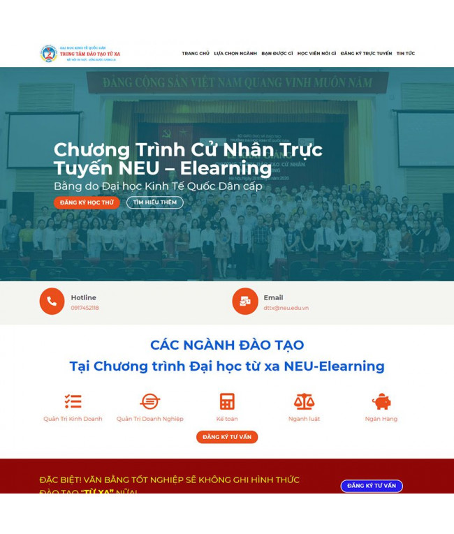 Theme wordpress trung tâm đào tạo