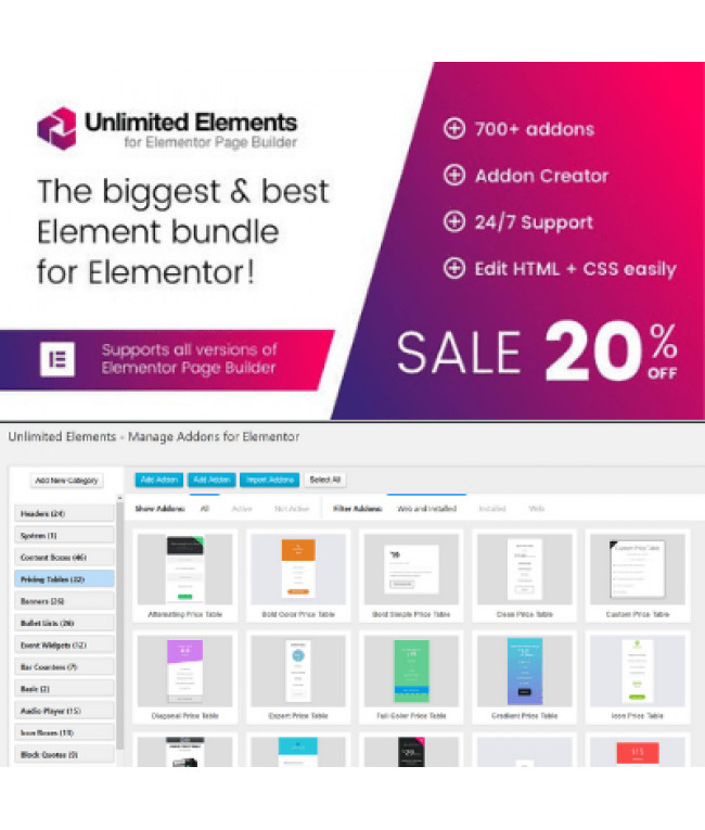 Unlimited Elements for Elementor Page Builder (Premium)
